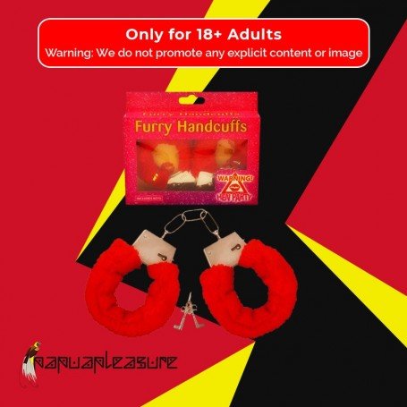 Fetish Fantasy Beginner's Furry Cuffs in Red BDSM-004