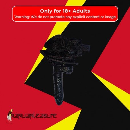 Strap On Dildo Harness with Big Black Dildo Vibrator SO-027