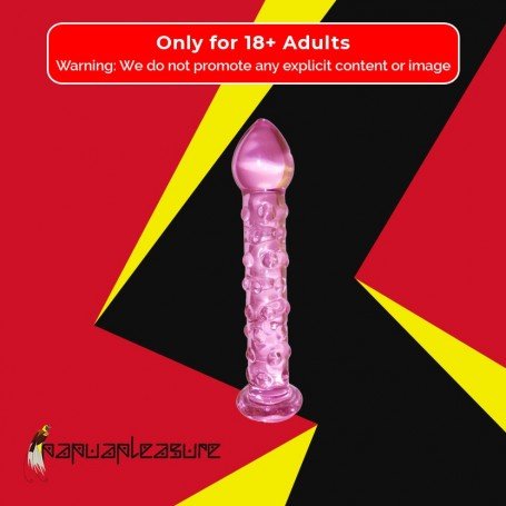 Dotted Purple Glass Dildo GD-006