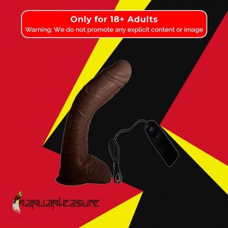 Big Bent 10" Realistic Vibrator Suction Cup Chocolate Dong Vibrator RSV-075